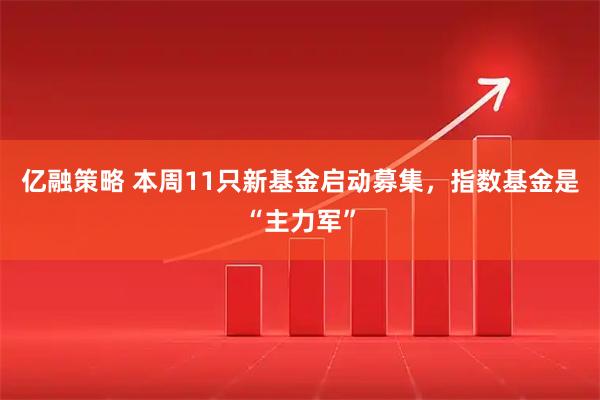 亿融策略 本周11只新基金启动募集，指数基金是“主力军”