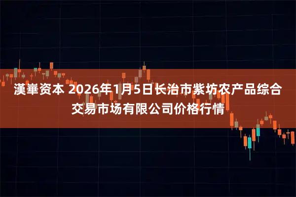 漢崋资本 2026年1月5日长治市紫坊农产品综合交易市场有限公司价格行情